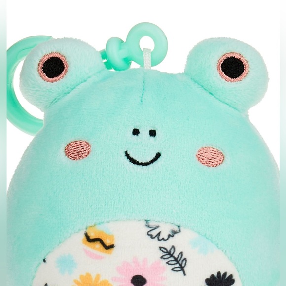 Kellytoy Fritz the Frog Squishmallow Clip-on Backpack Stuffed Plush Toy 5” - Picture 2 of 16